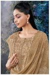 Amihan 2806 By Ganga Cotton Satin Printed Embroidery Dress Material Online Wholesale
